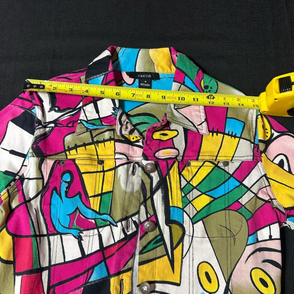 Colorful Kaktus Abstract Print Jacket - Picture 13 of 15